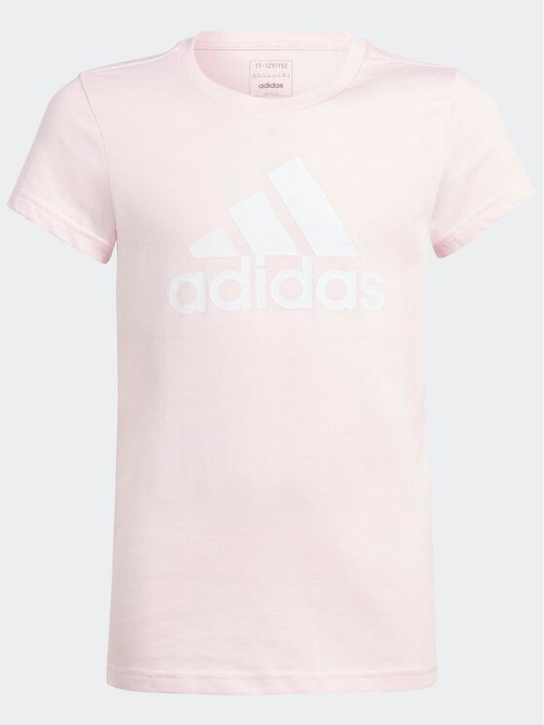 adidas adidas Тишърт Essentials Big Logo Cotton T-Shirt IC6123 Розов Slim Fit