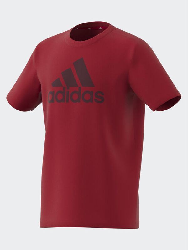 adidas adidas Тишърт Essentials Big Logo Cotton T-Shirt IJ6262 Червен Regular Fit