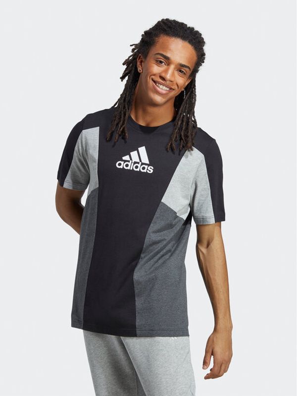 adidas adidas Тишърт Essentials Colourblock T-Shirt IC3681 Черен Regular Fit