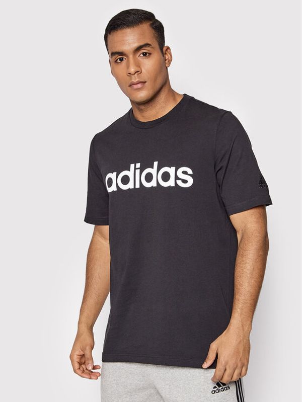 adidas adidas Тишърт Essentials Embroidered Linear Logo GL0057 Черен Regular Fit