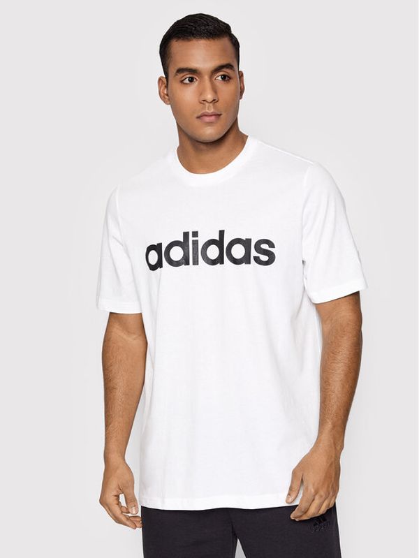 adidas adidas Тишърт Essentials Embroidered Linear Logo GL0058 Бял Regular Fit