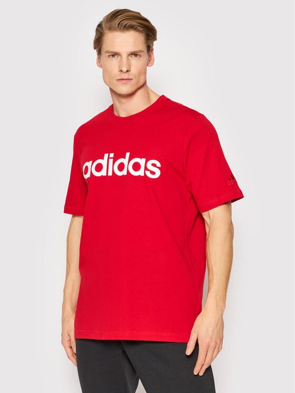 adidas adidas Тишърт Essentials Embroidered Linear Logo GL0061 Червен Regular Fit