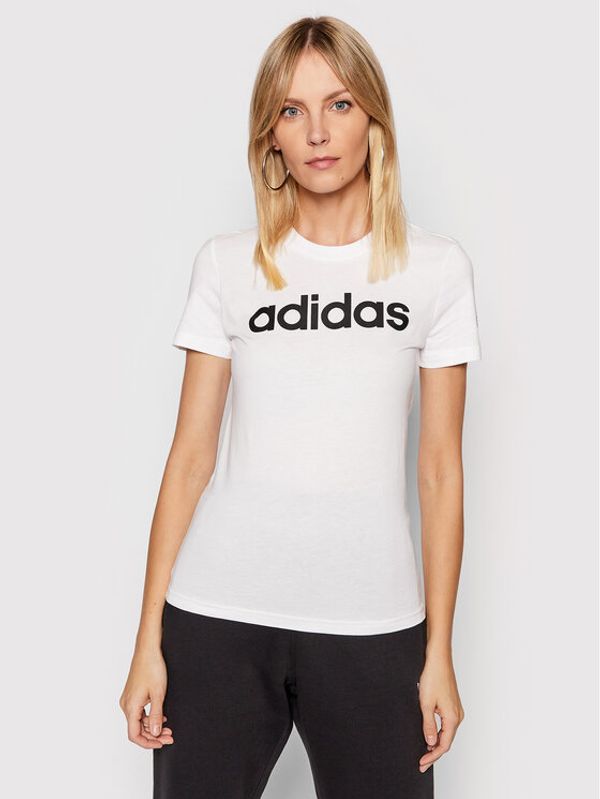 adidas adidas Тишърт Essentials GL0768 Бял Slim Fit