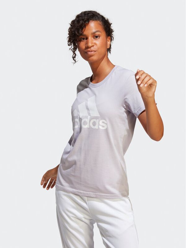 adidas adidas Тишърт Essentials Logo T-Shirt IC0633 Виолетов Regular Fit
