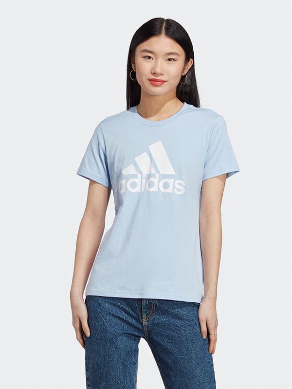 adidas adidas Тишърт Essentials Logo T-Shirt IC0637 Син Regular Fit
