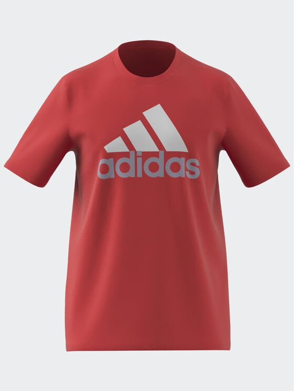 adidas adidas Тишърт Essentials Single Jersey Big Logo T-Shirt IC9358 Червен Regular Fit