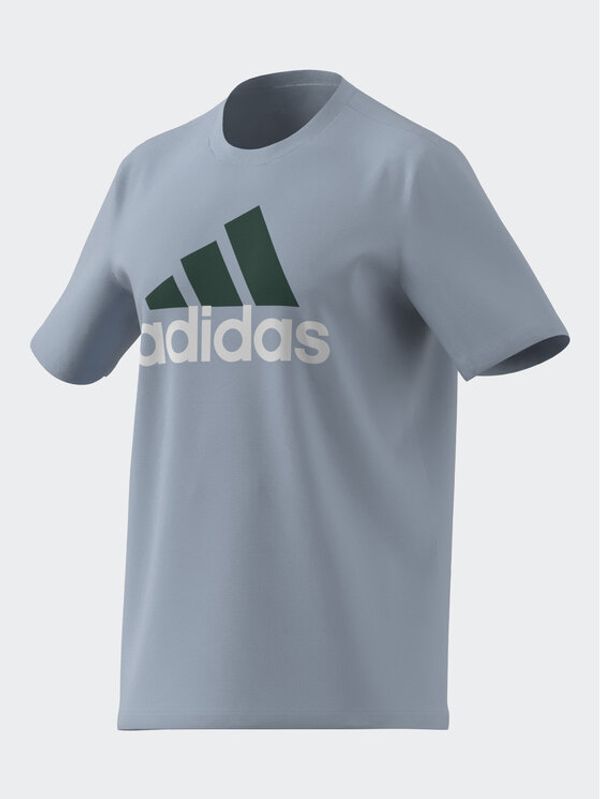 adidas adidas Тишърт Essentials Single Jersey Big Logo T-Shirt IJ8576 Син Regular Fit