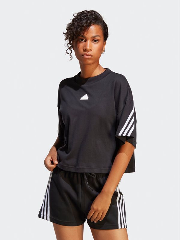 adidas adidas Тишърт Future Icons 3-Stripes T-Shirt HT4695 Черен Loose Fit