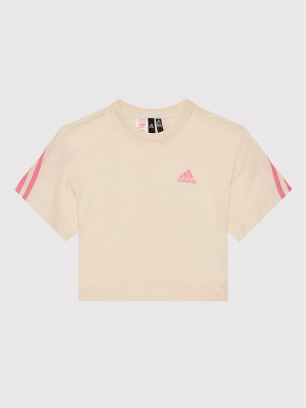 adidas adidas Тишърт Future Icons Sport 3-Stripes HN1083 Бежов Loose Fit