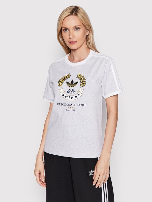 adidas adidas Тишърт Graphic HL6554 Сив Loose Fit