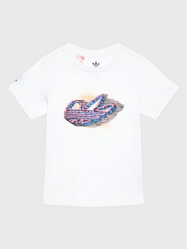 adidas adidas Тишърт Graphic HL6856 Бял Regular Fit