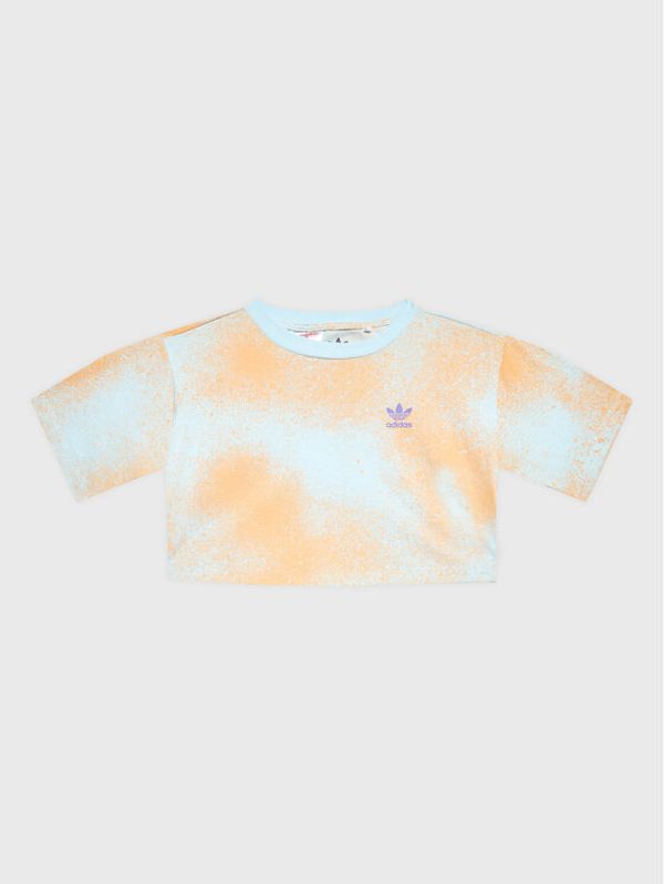 adidas adidas Тишърт Graphic Print HK2929 Оранжев Cropped Fit