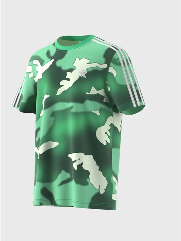adidas adidas Тишърт Graphics Camo Allover Print T-Shirt HZ1157 Зелен Regular Fit