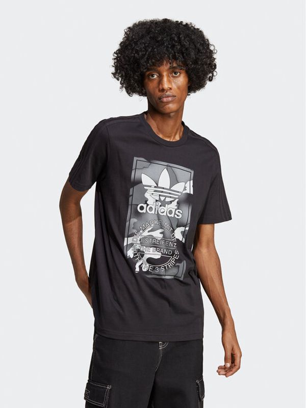 adidas adidas Тишърт Graphics Camo Tongue HR3531 Черен Regular Fit