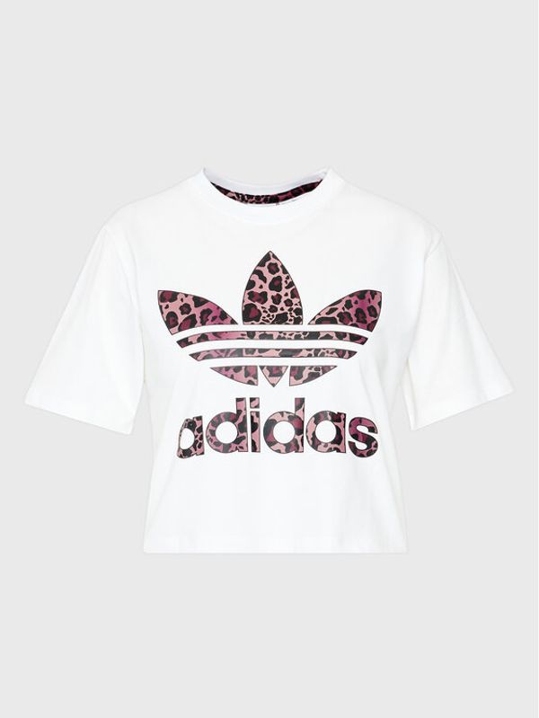adidas adidas Тишърт Logo HK5186 Бял Regular Fit