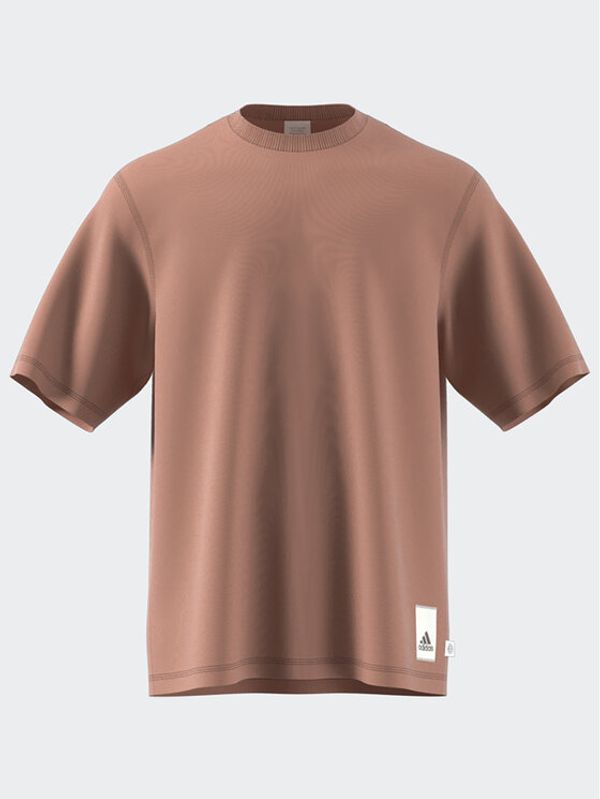 adidas adidas Тишърт Lounge T-Shirt IC4106 Кафяв Loose Fit