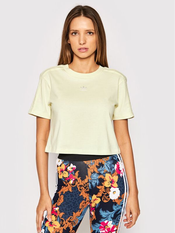 adidas adidas Тишърт Luxe H56452 Жълт Regular Fit