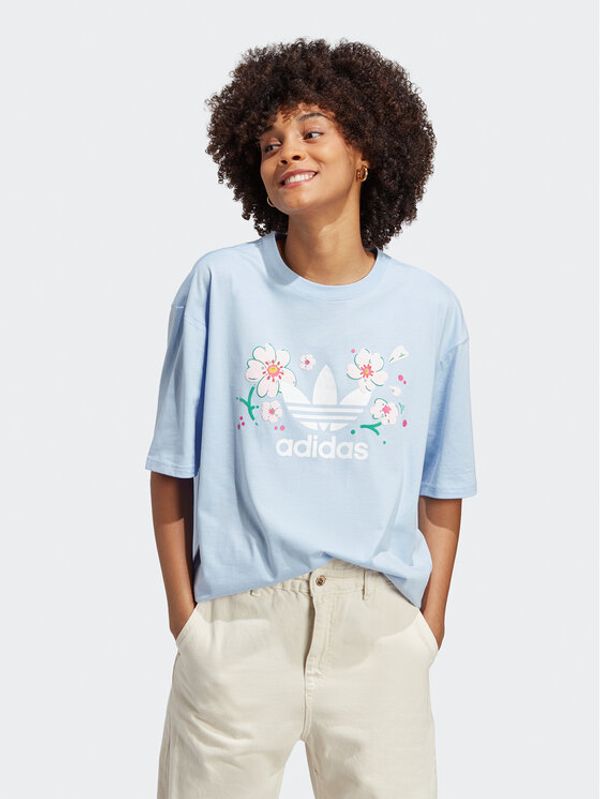 adidas adidas Тишърт Oversized T-Shirt IP3750 Син