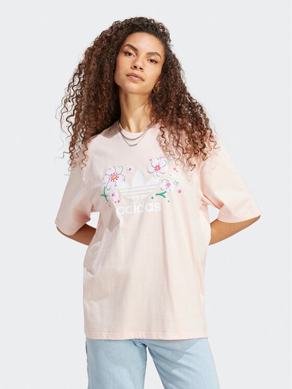 adidas adidas Тишърт Oversized T-Shirt IP3752 Розов