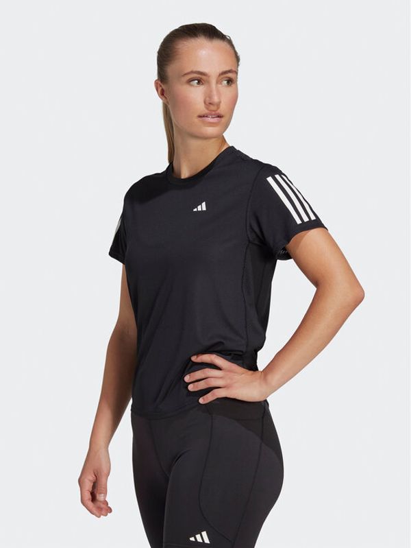 adidas adidas Тишърт Own the Run T-Shirt IC5188 Черен Regular Fit