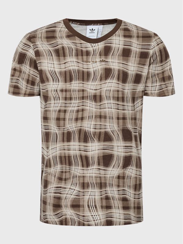 adidas adidas Тишърт Reveal Allover Print HK2744 Кафяв Regular Fit