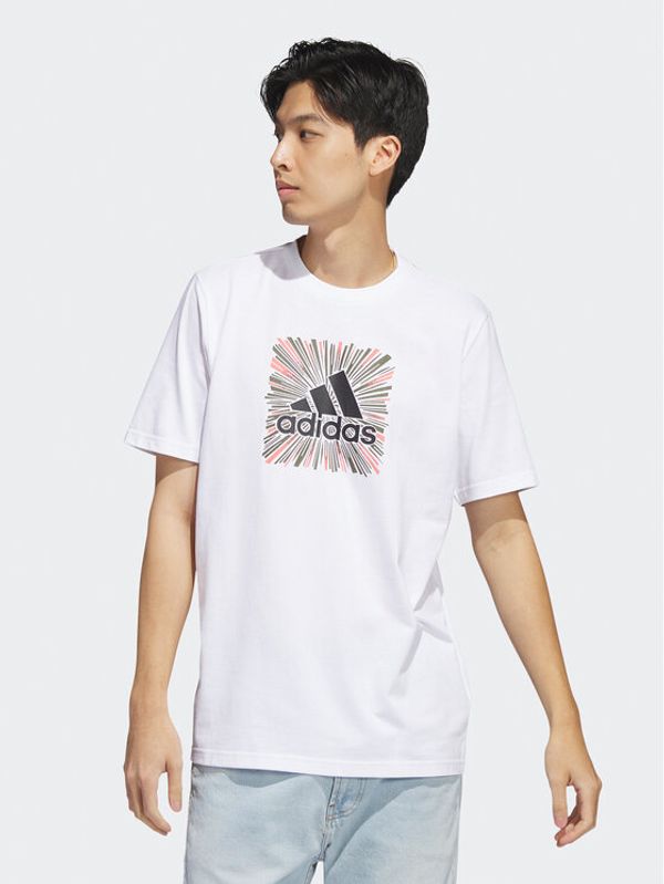 adidas adidas Тишърт Sport Optimist Sun Logo Sportswear Graphic T-Shirt (Short Sleeve) HR8071 Бял Regular Fit