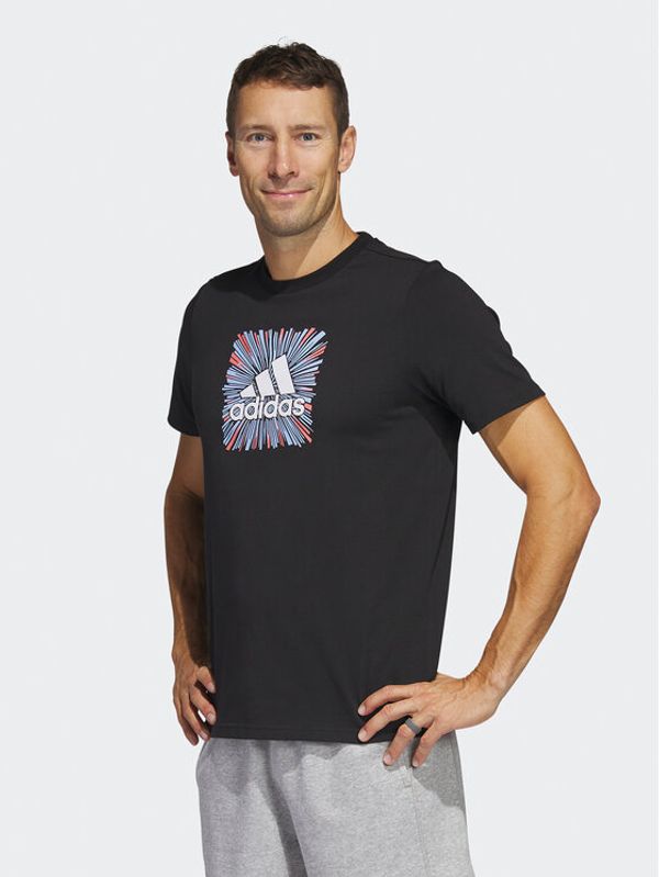 adidas adidas Тишърт Sport Optimist Sun Logo Sportswear Graphic T-Shirt (Short Sleeve) HS2533 Черен Regular Fit