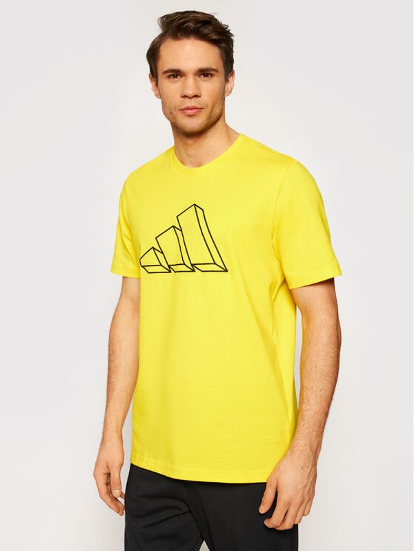 adidas adidas Тишърт Sportswear Graphic Tee GL5658 Жълт Regular Fit