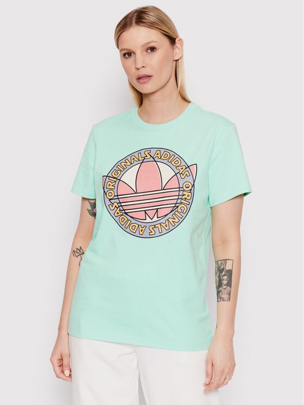 adidas adidas Тишърт Summer Surf HC7057 Зелен Loose Fit