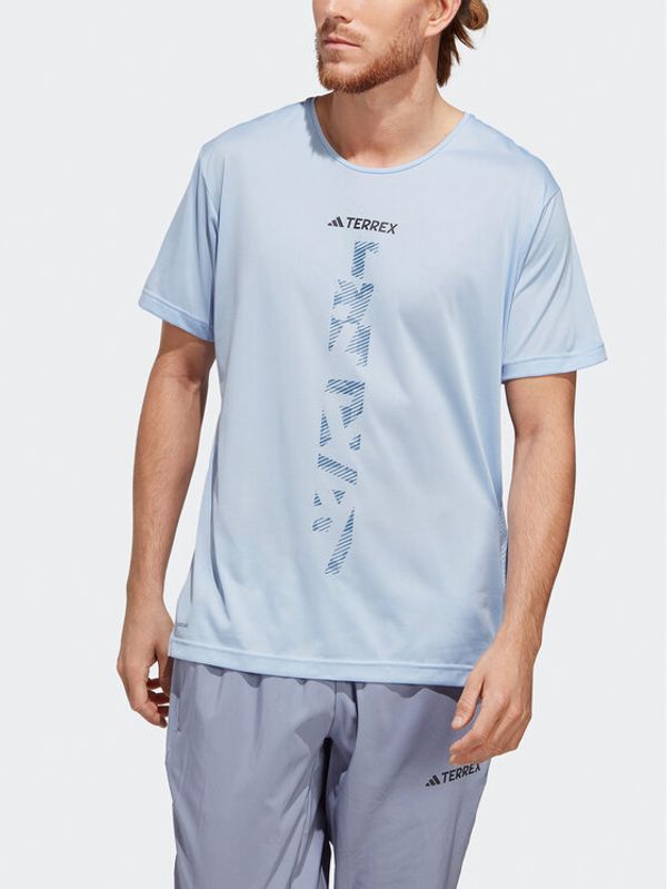 adidas adidas Тишърт Terrex Agravic Trail Running T-Shirt HT9443 Син Regular Fit