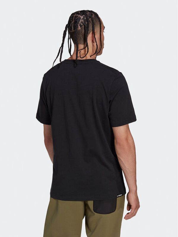 adidas adidas Тишърт Terrex Mountain Fun Graphic T-Shirt HT4378 Черен Regular Fit