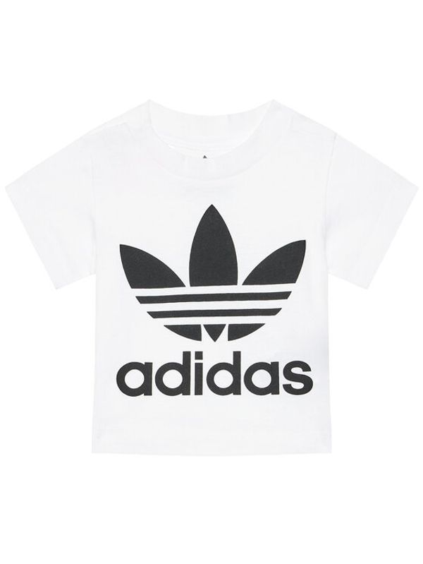 adidas adidas Тишърт Trefoil DV2828 Бял Regular Fit