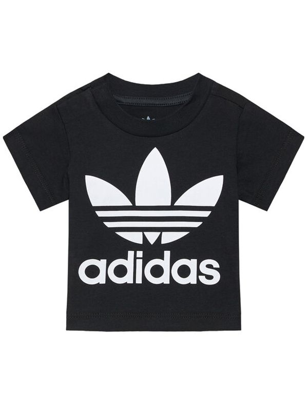 adidas adidas Тишърт Trefoil DV2829 Черен Regular Fit