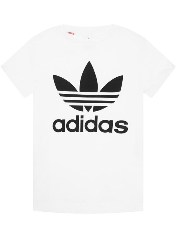 adidas adidas Тишърт Trefoil DV2904 Бял Regular Fit