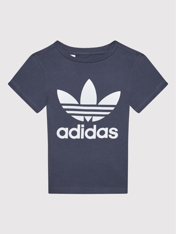 adidas adidas Тишърт Trefoil HC9601 Тъмносин Regular Fit