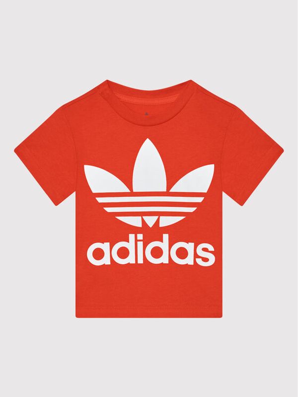 adidas adidas Тишърт Trefoil HE2189 Червен Regular Fit