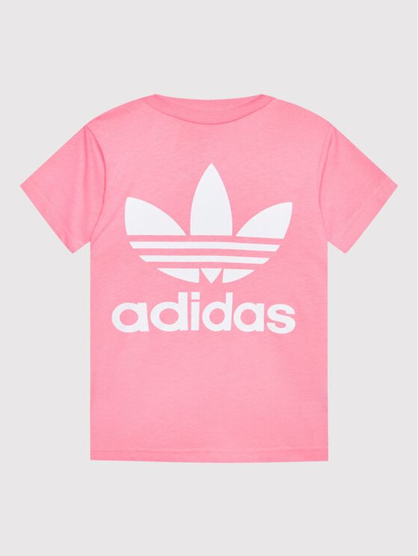 adidas adidas Тишърт Trefoil HK0259 Розов Regular Fit
