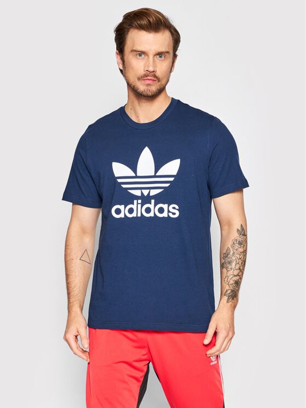 adidas adidas Тишърт Trefoil HK5226 Тъмносин Regular Fit
