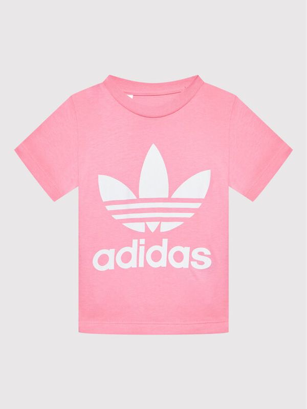 adidas adidas Тишърт Trefoil HK7502 Розов Regular Fit