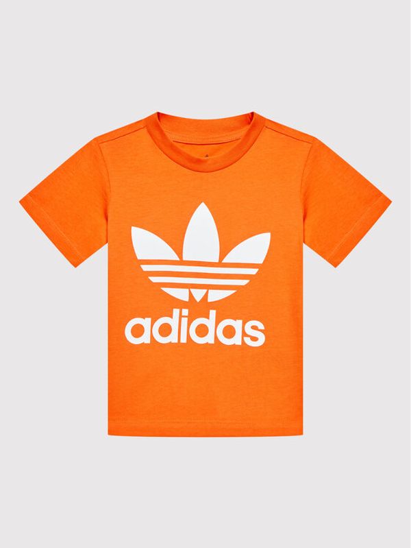 adidas adidas Тишърт Trefoil HK7514 Оранжев Regular Fit