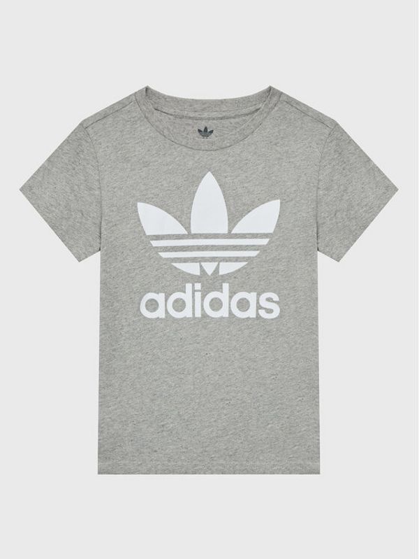 adidas adidas Тишърт Trefoil IB9931 Сив Regular Fit