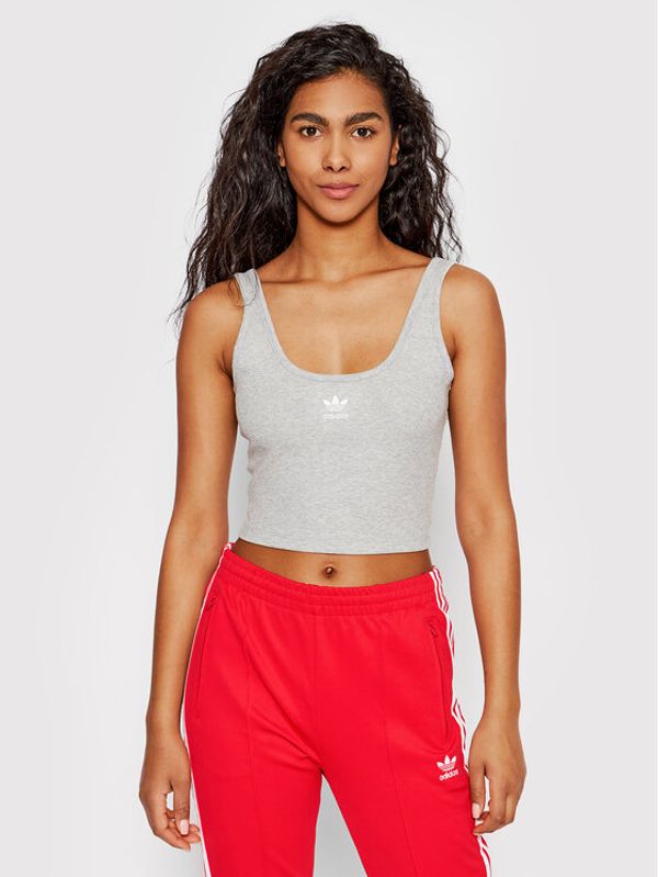 adidas adidas топ adicolor Essentials Rib HF3398 Сив Slim Fit