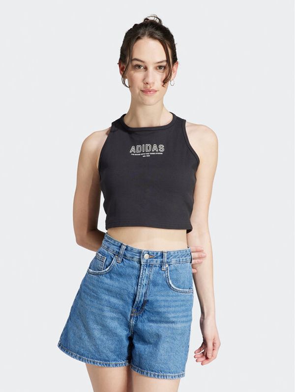 adidas adidas топ IR8373 Черен Slim Fit