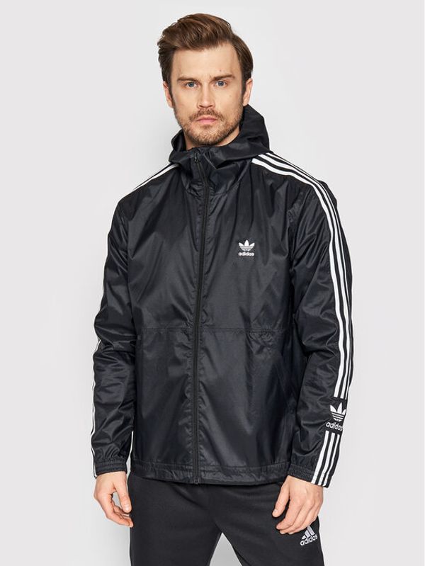 adidas adidas Ветровка Clover Coat HC2006 Черен Regular Fit