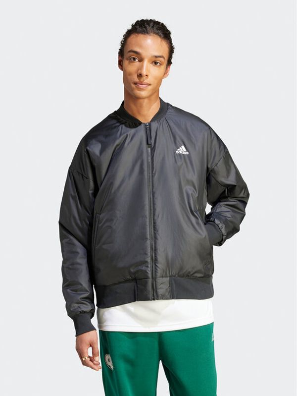 adidas adidas Яке бомбър Brand Love Bomber IK0526 Черен Regular Fit