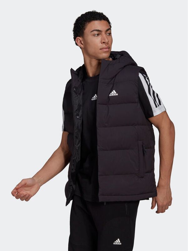 adidas adidas Зимно яке Helionic Hooded Down Vest HG6277 Черен Regular Fit