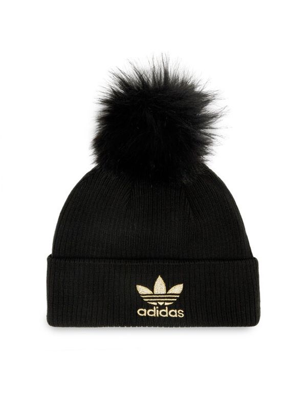 adidas Originals adidas Шапка Faux Fur Pompom Beanie H35531 Черен