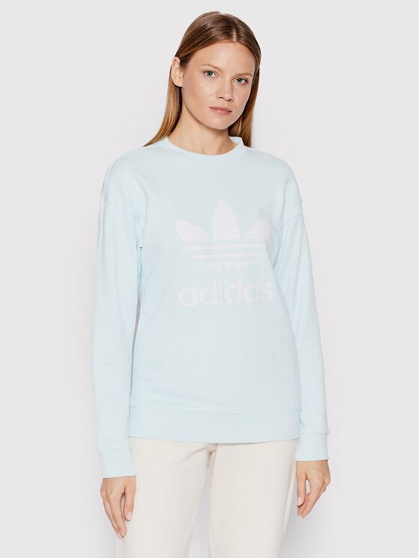 adidas Originals adidas Суитшърт Treofil Crew HL6678 Син Regular Fit