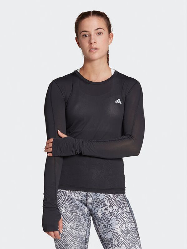 adidas Performance adidas Блуза Fast Running Long-Sleeve Top HR5701 Черен Regular Fit