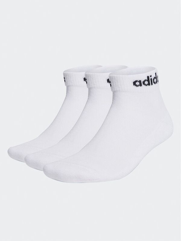 adidas Performance adidas Чорапи къси унисекс Linear Ankle Socks Cushioned Socks 3 Pairs HT3457 Бял